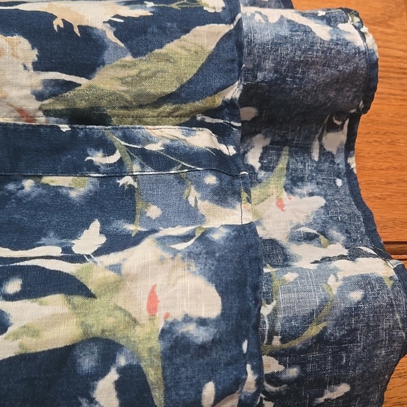 Lauren Ralph Lauren Relaxed Fit Floral Buttom Up Short-Sleeve Shirt Size XL - Picture 6 of 13